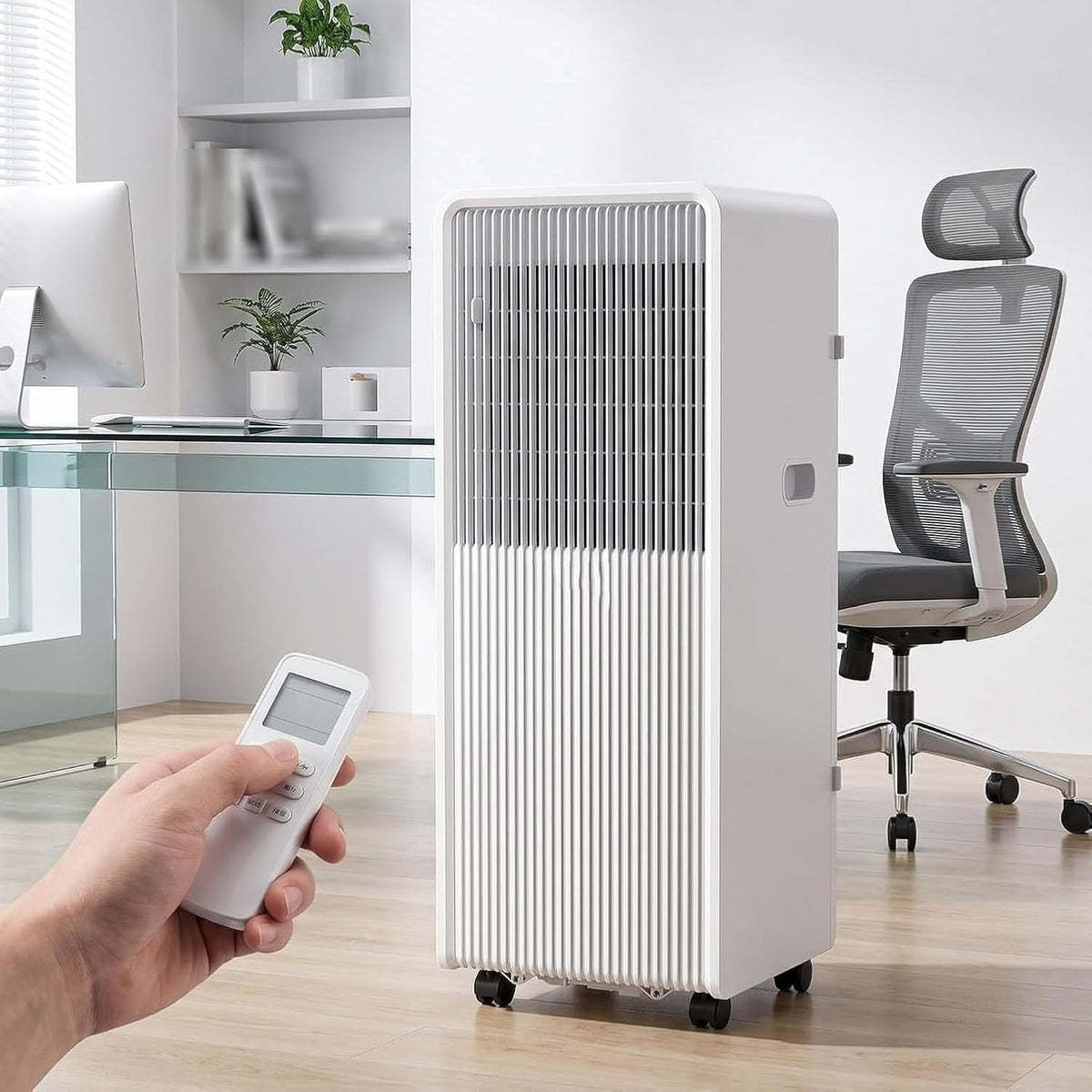 KGAIXN, Condizionatore portatile, 12000 BTU, Bianco, telecomando, timer
