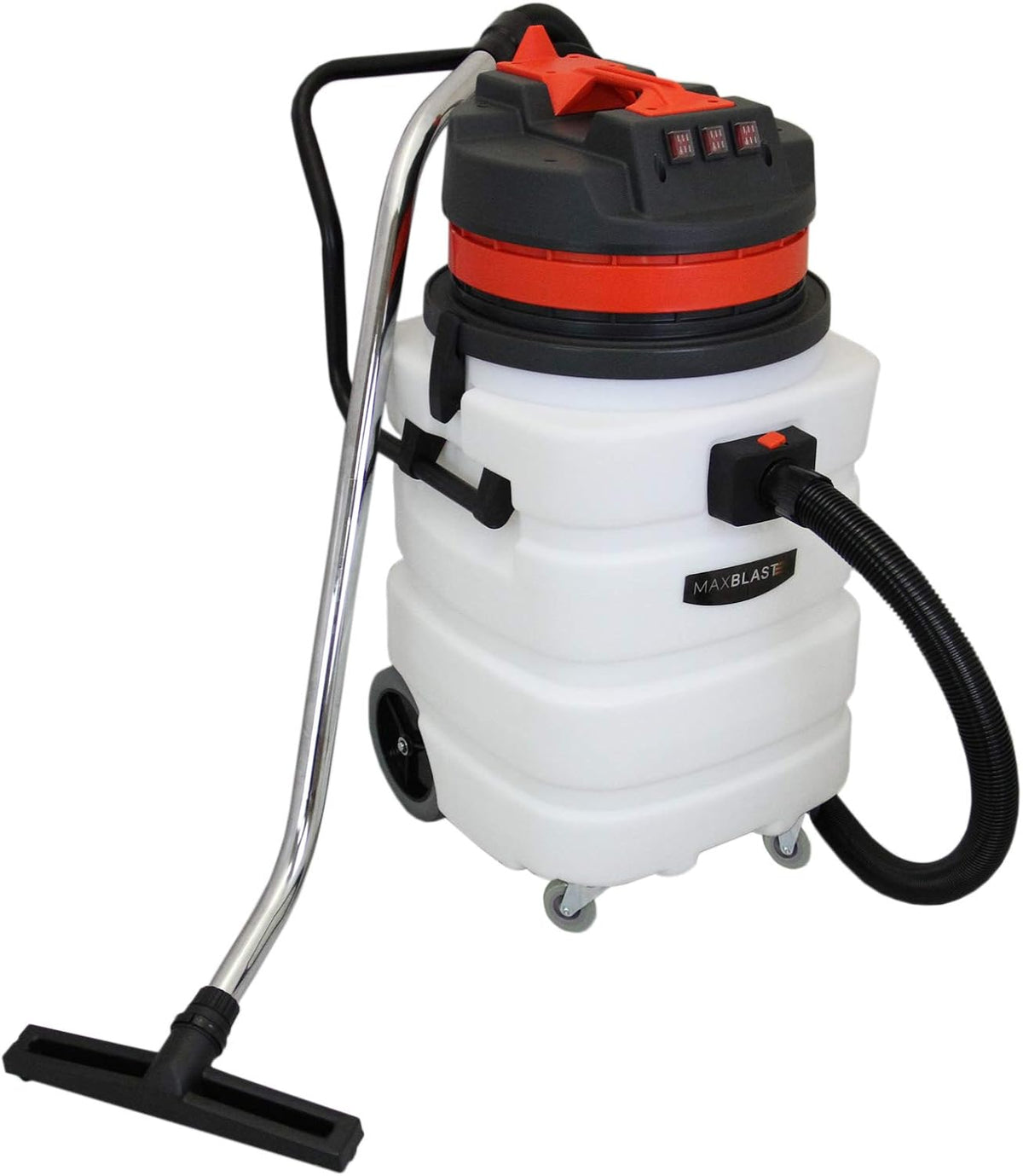 MAXBLAST, Aspirapolvere solidi e liquidi, 3000 W, 90 L, 6.5 m, Nero, filtro HEPA