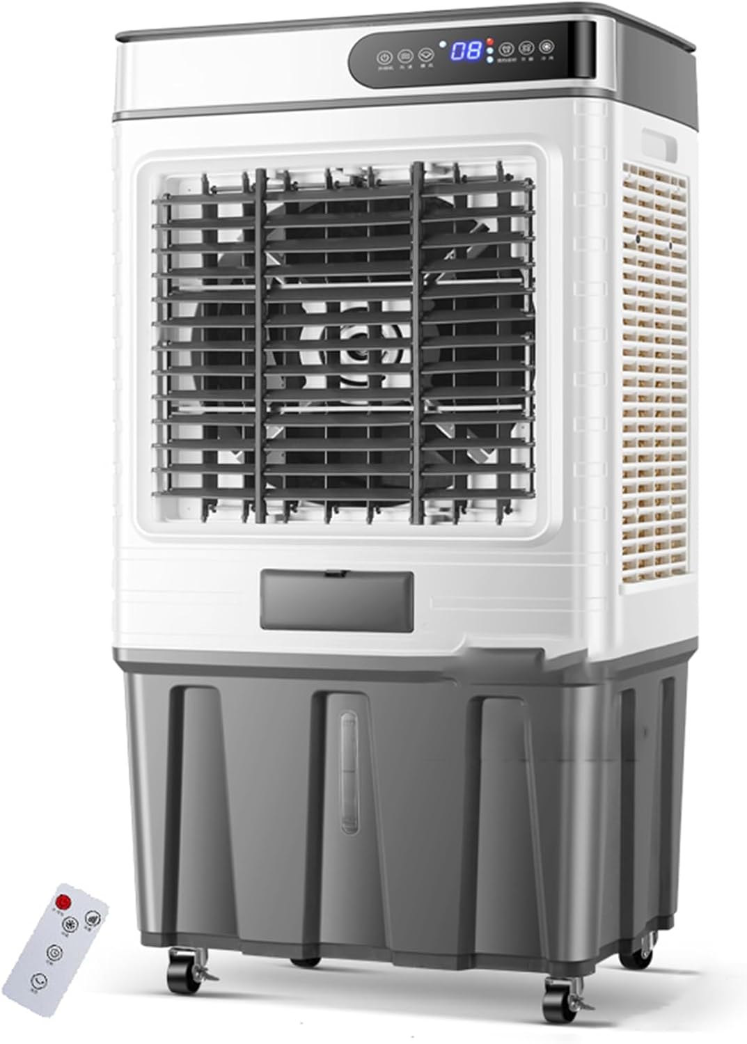 Raffrescatore evaporativo, 130x62x42 cm, 550 W, 90 l, Nero, telecomando, timer, 3 in 1