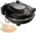 QUTBAG, Forno per pizza, 1200 W, 31 cm, 16,5 mm, Nero, acciaio inox