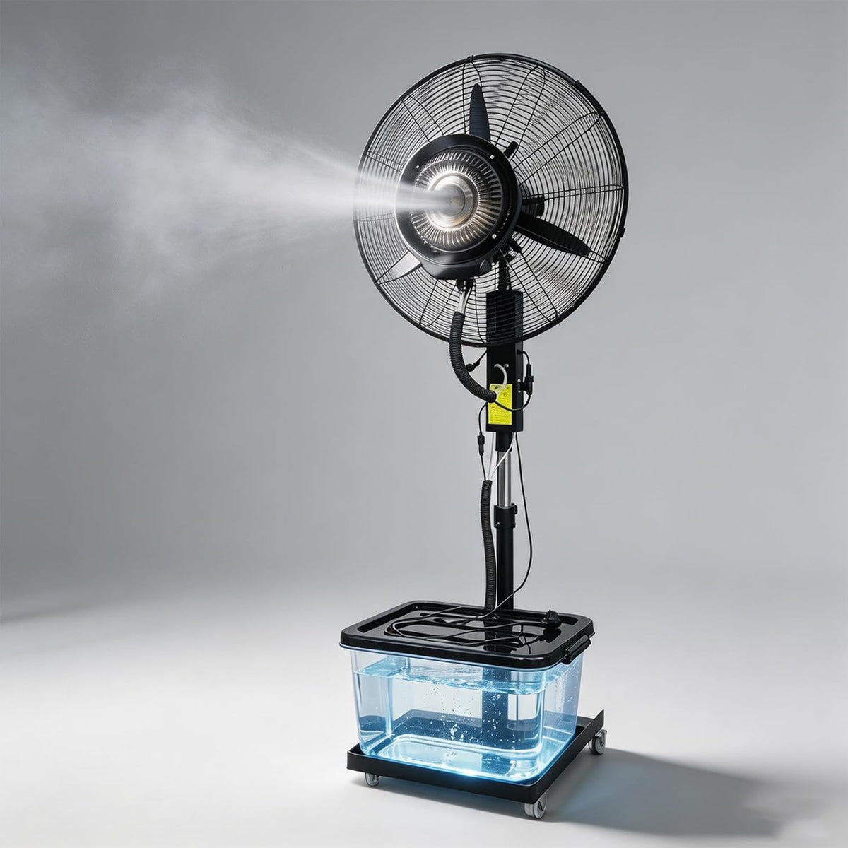 AnYaBinni, Ventilatori a piantana, 42 L, 20 m, 81 cm, Bianco, altezza regolabile