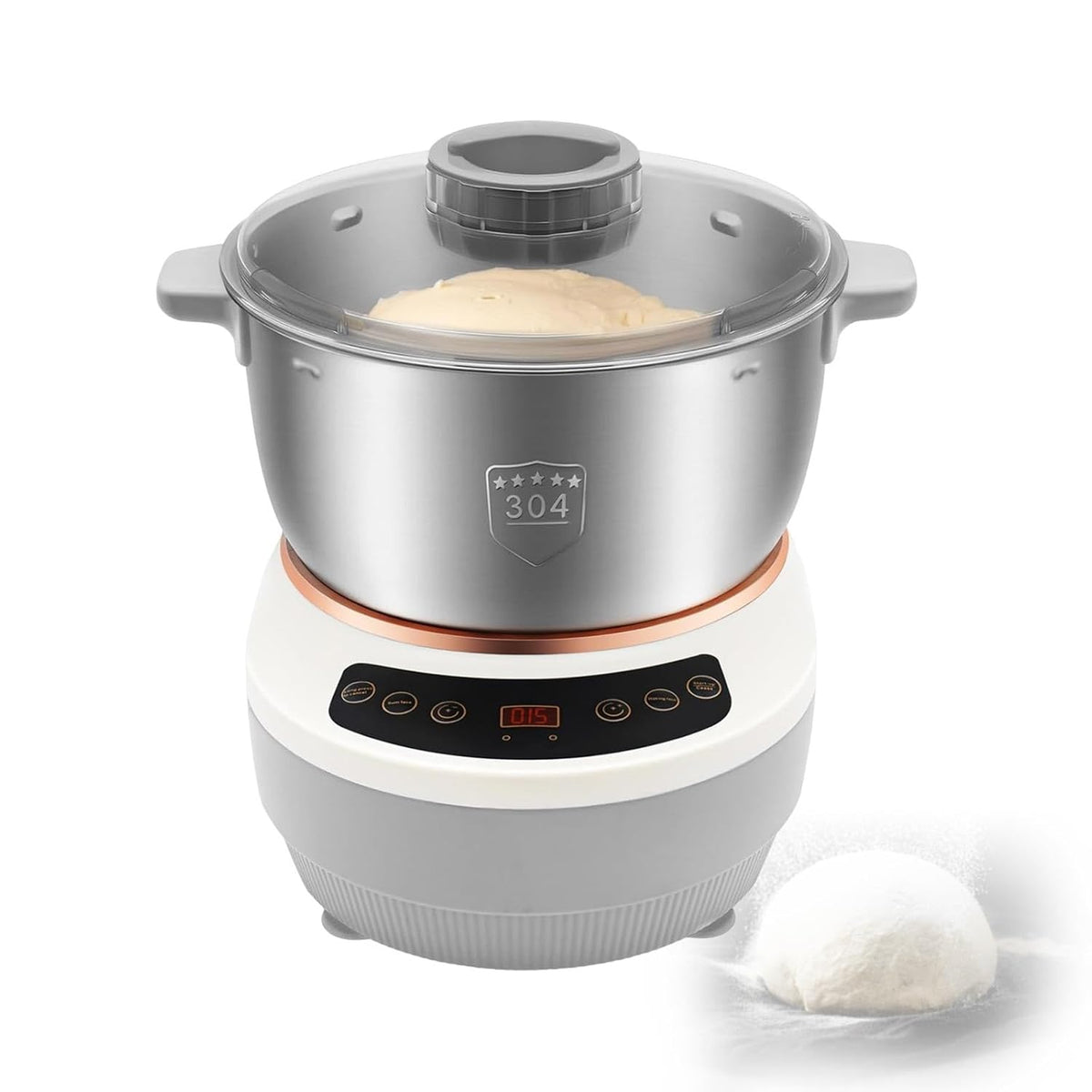 Lissontine, Impastatrice planetaria, 5 L, 30 × 29 × 24 cm, 200 W, Nero, acciaio inox, timer