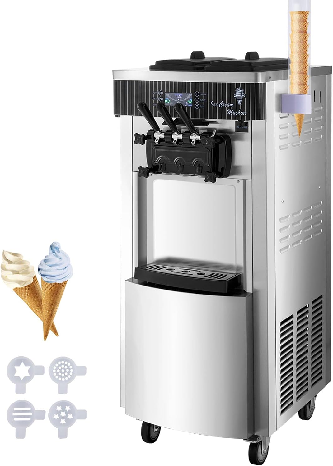 Sihao, Gelatiera, 20-28L/, 2200 W, 28 L, Nero, acciaio inox