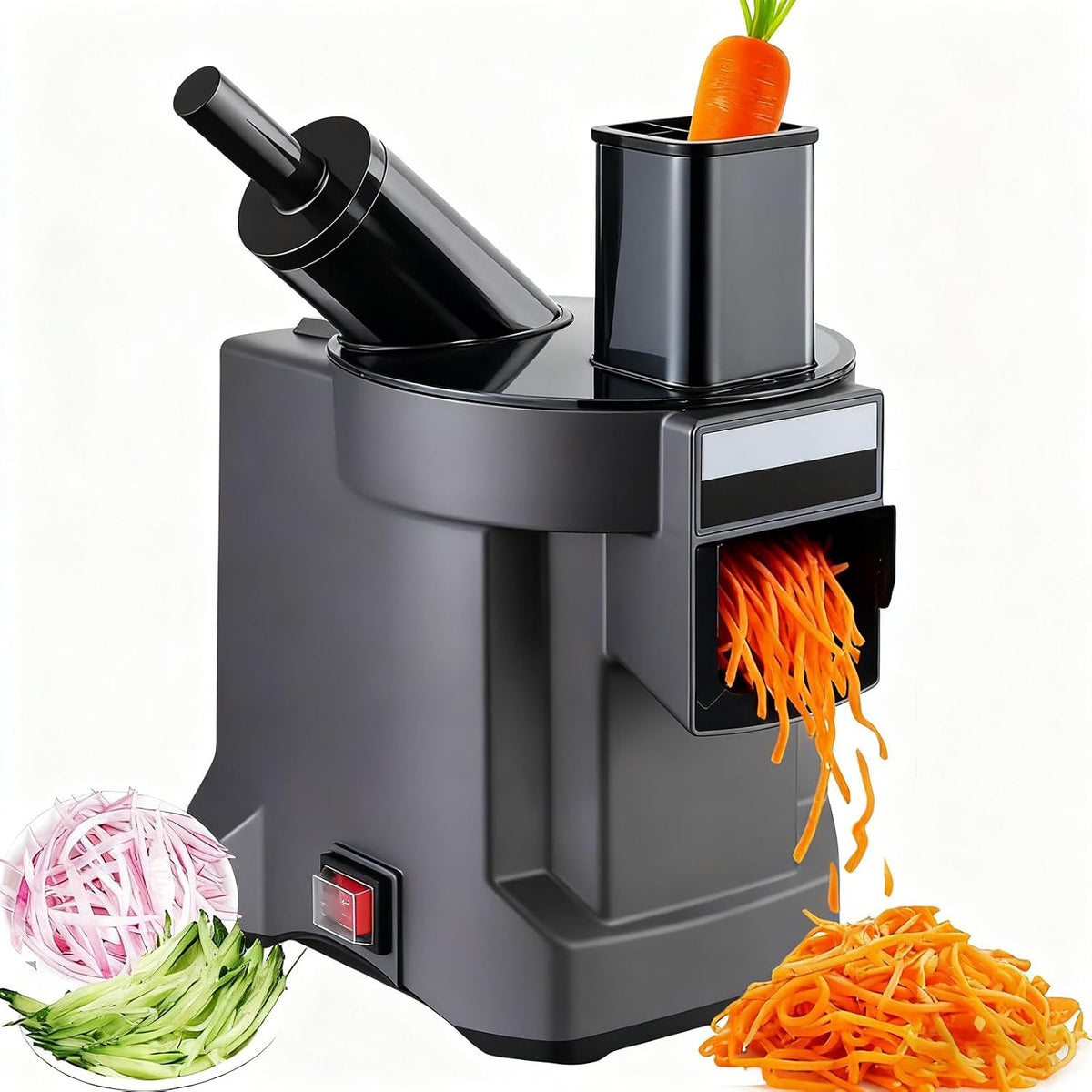 Robot da cucina, HTTGDGDH, 20,7 x 25 x 35 cm, 100 W, 4,65 kg, Nero, acciaio inox