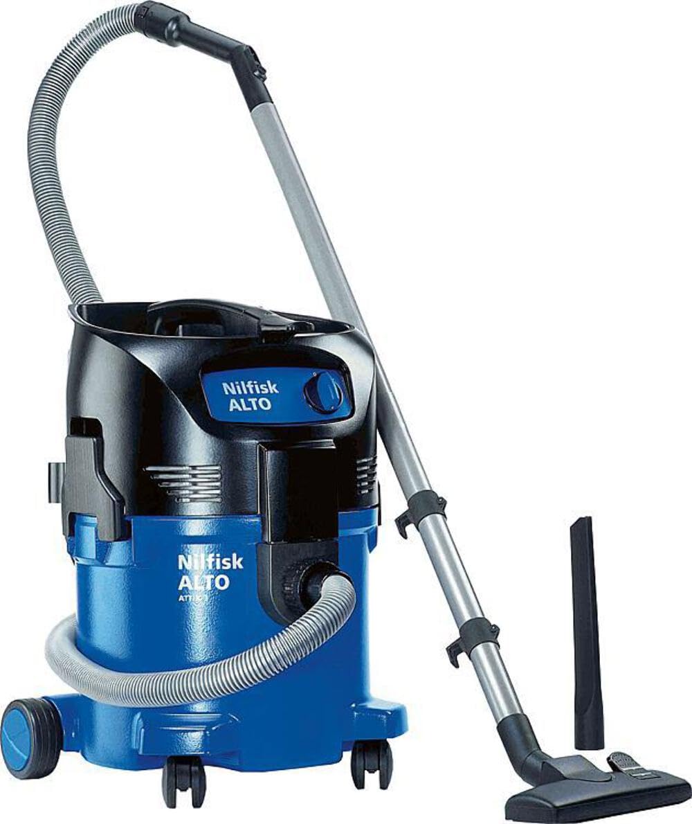 Aspirapolvere, Nilfisk, 1500 W, 230 V, 30 L, Blu/Nero, alluminio, vano contenitore